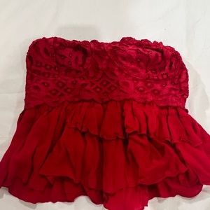 free people lace stapless top